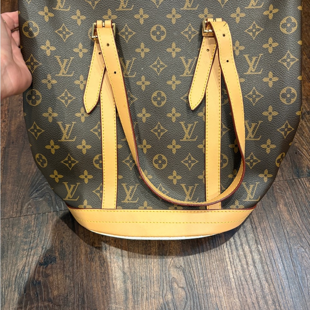 Louis Vuitton Tan and Yellow Leather Accent